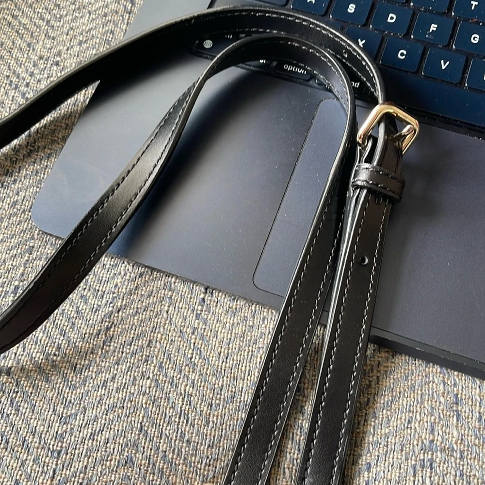 kate spade Black Leather Adjustable Crossbody Strap with Gold Hardware - Picture 13 of 13